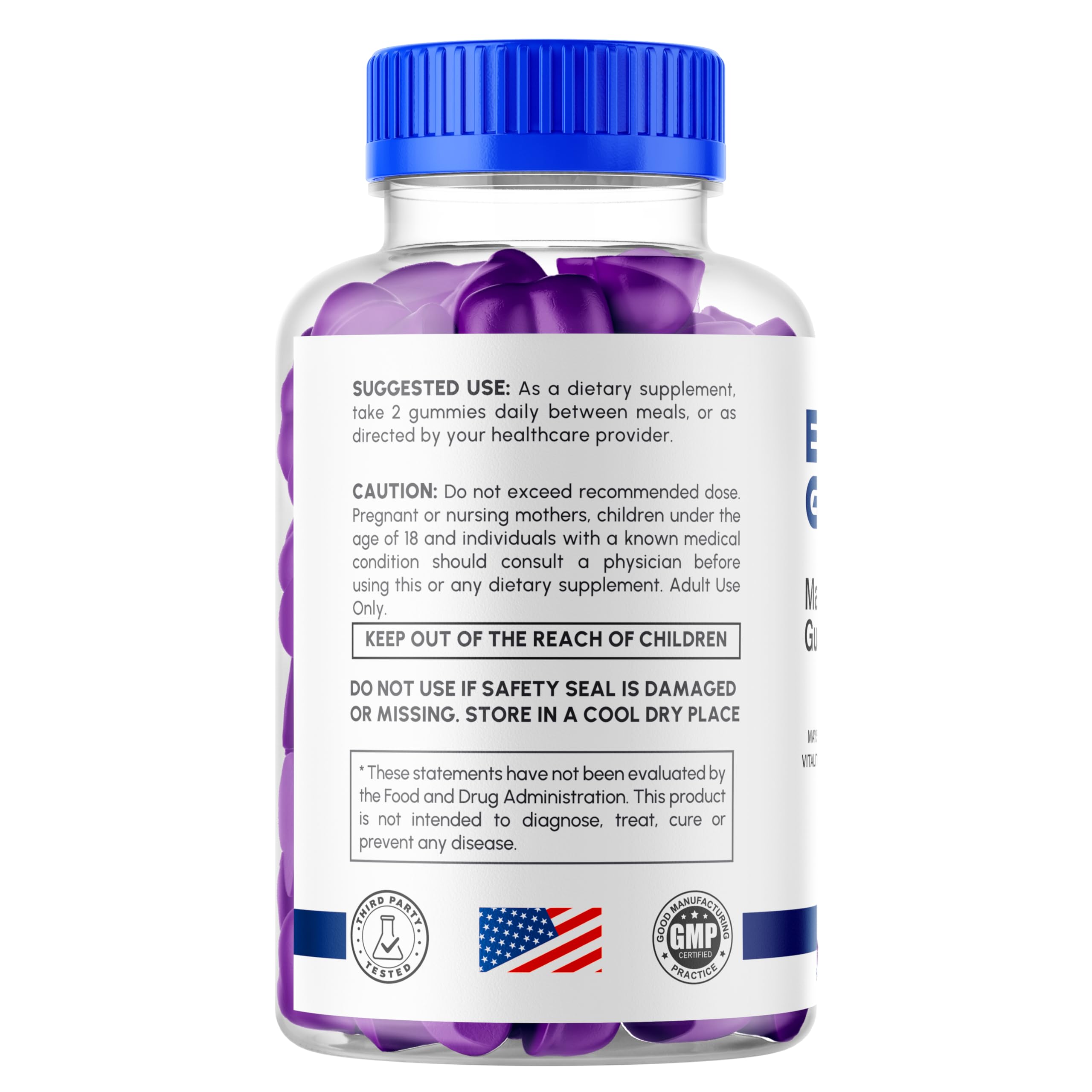 Syvor Elite Grow XL gummies on desk with calendar reminder.