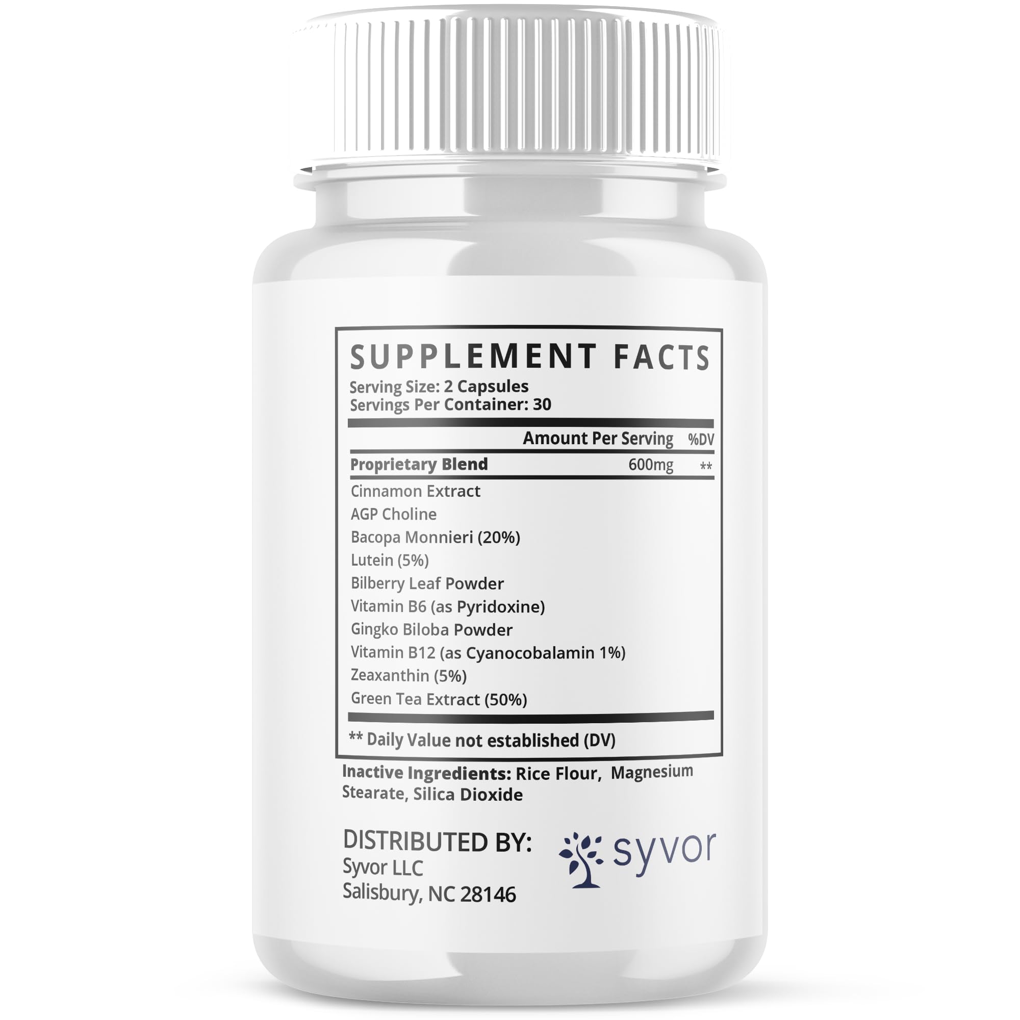 Syvor Gluco Elixir ingredients closeup, natural components for balance