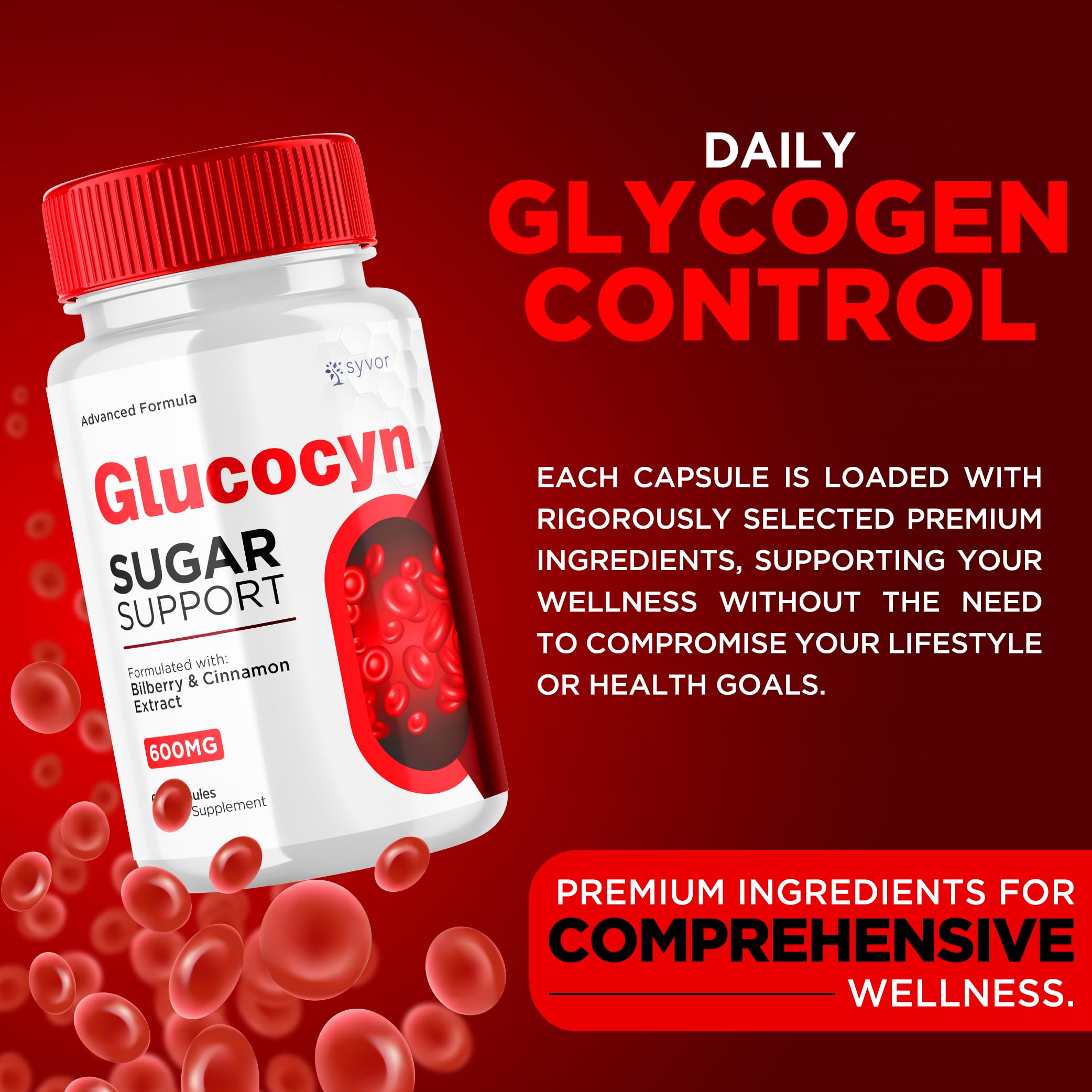 Syvor Glucocyn 2-pack on shelf for easy ongoing supplementation.