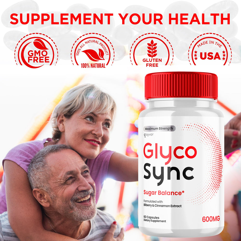 Two-pack Glyco Sync display spotlights extended wellness planning.