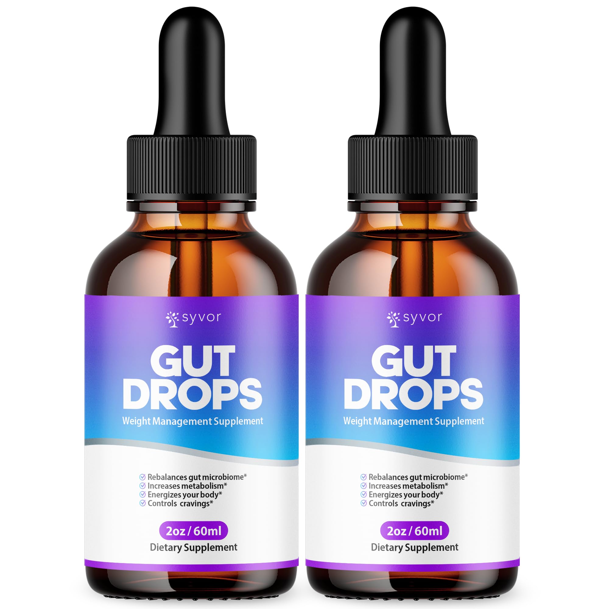 Syvor Gut Drops bottle front view for daily biome support