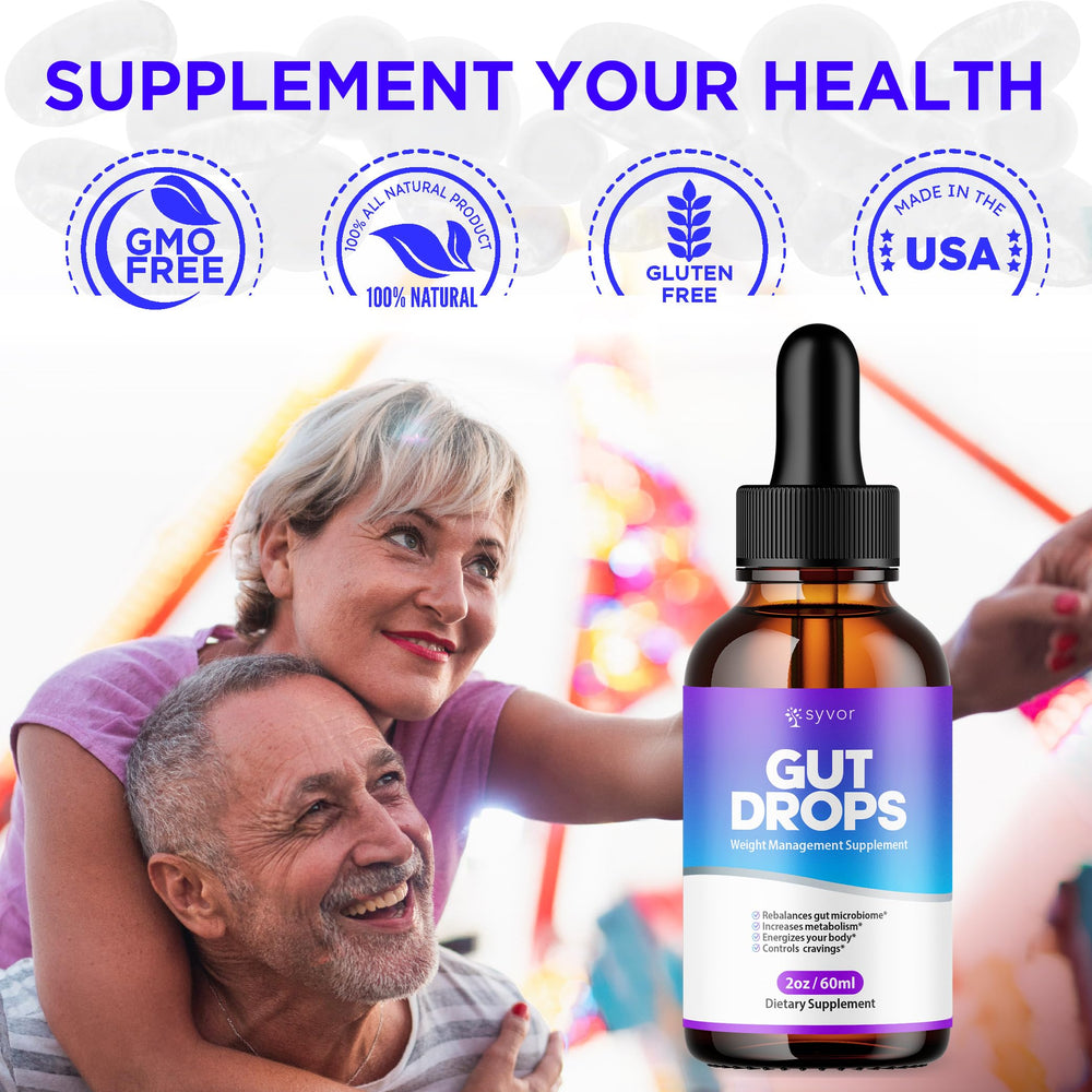 Syvor Gut Drops serving cup showing daily intake