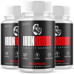 Syvor Iron Horse 3-pack bottle shows convenient daily capsules for an active lifestyle.