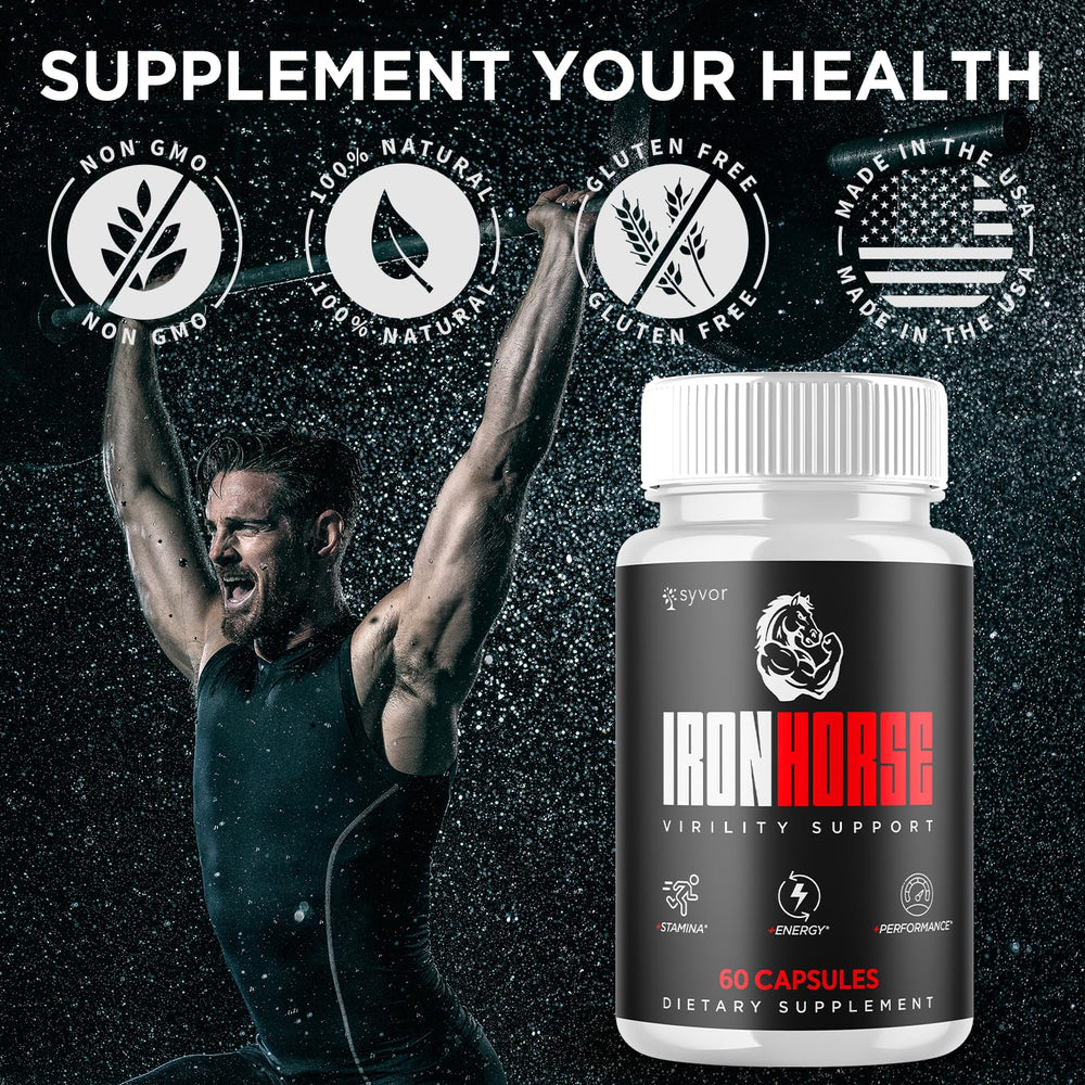 Syvor Iron Horse natural ingredients - premium vitamins and extracts in each capsule.