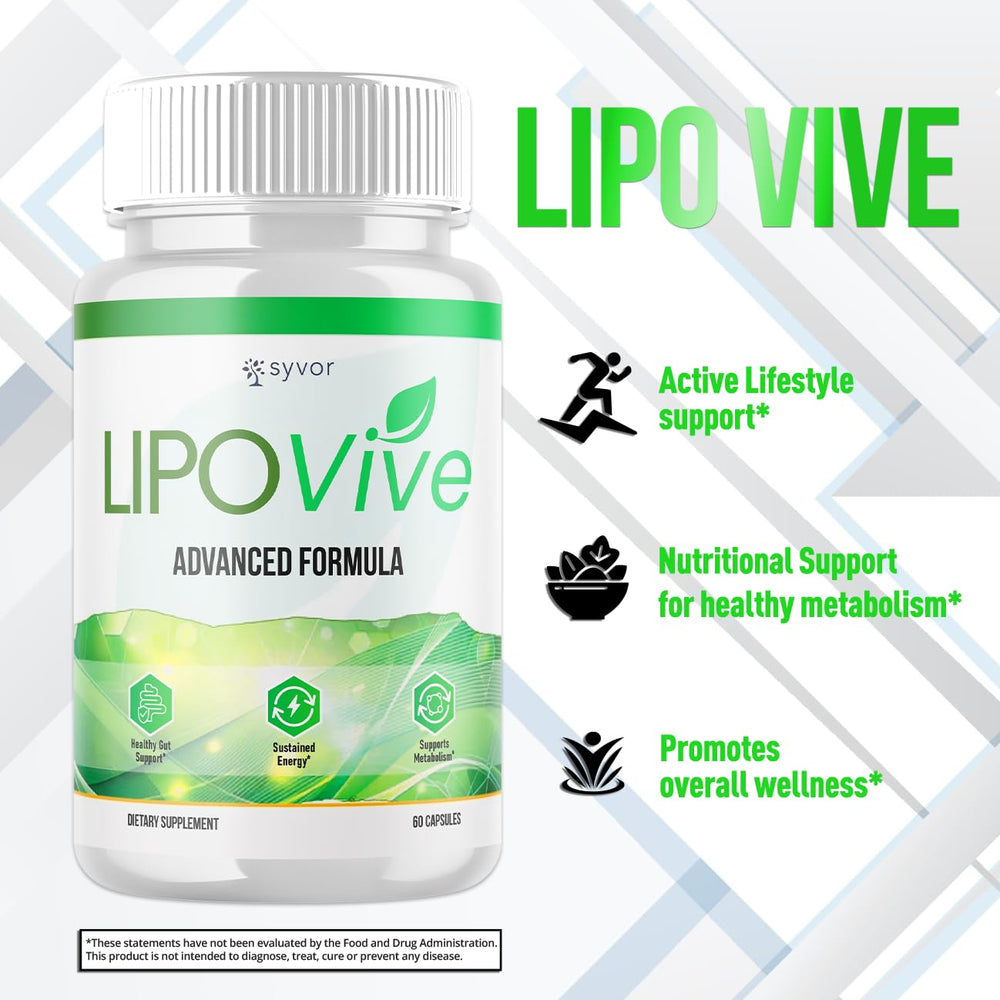 Lipovive capsules with a glass of water, easy daily routine.