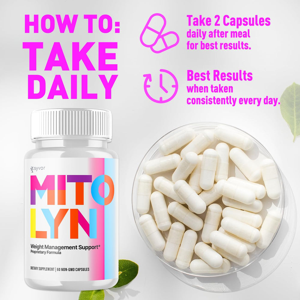 Syvor Mitolyn ingredients illustration highlights natural extracts supporting daily vitality.