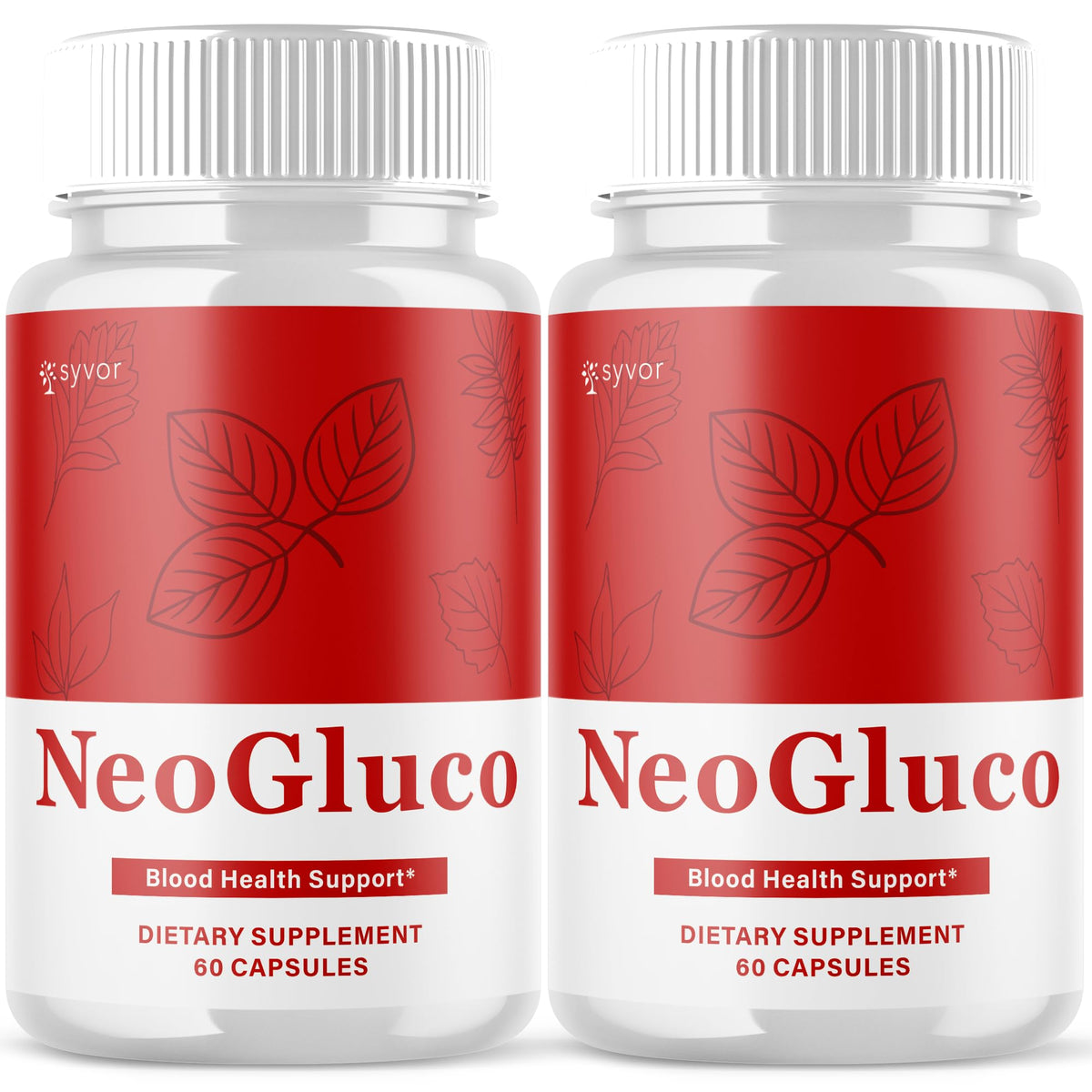 Syvor NeoGluco bottle front for easy daily wellness support.