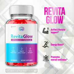 Syvor RevitaGlow packaging box showing premium beauty vitamins for daily beauty routines.