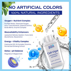 SYZY GENICS formula includes CoQ10, glutathione and resveratrol for antioxidant support.