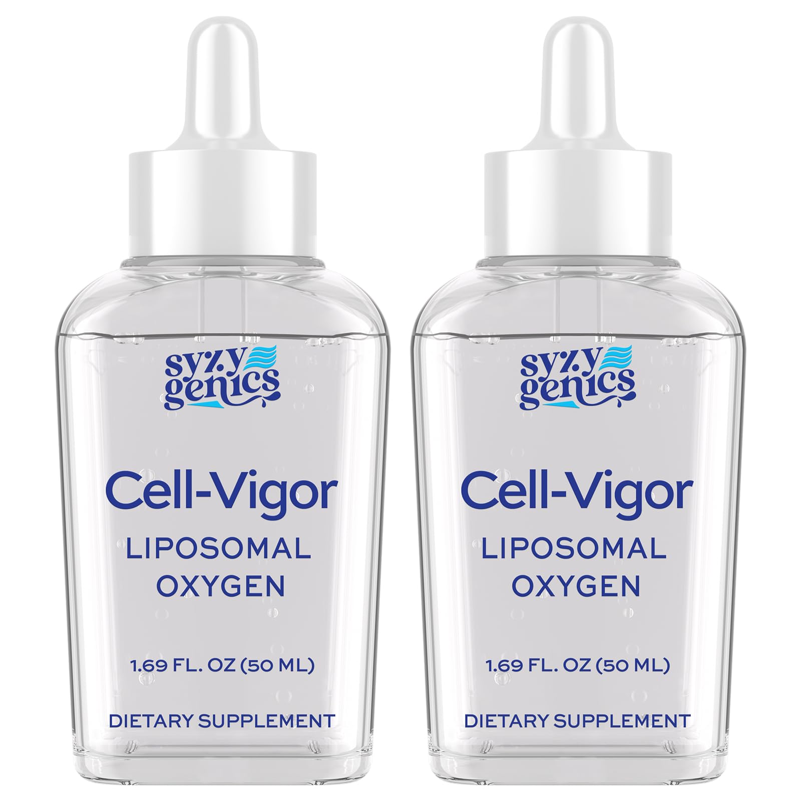 SYZY GENICS Oxygen Boost bottle showcases convenient daily energy support.