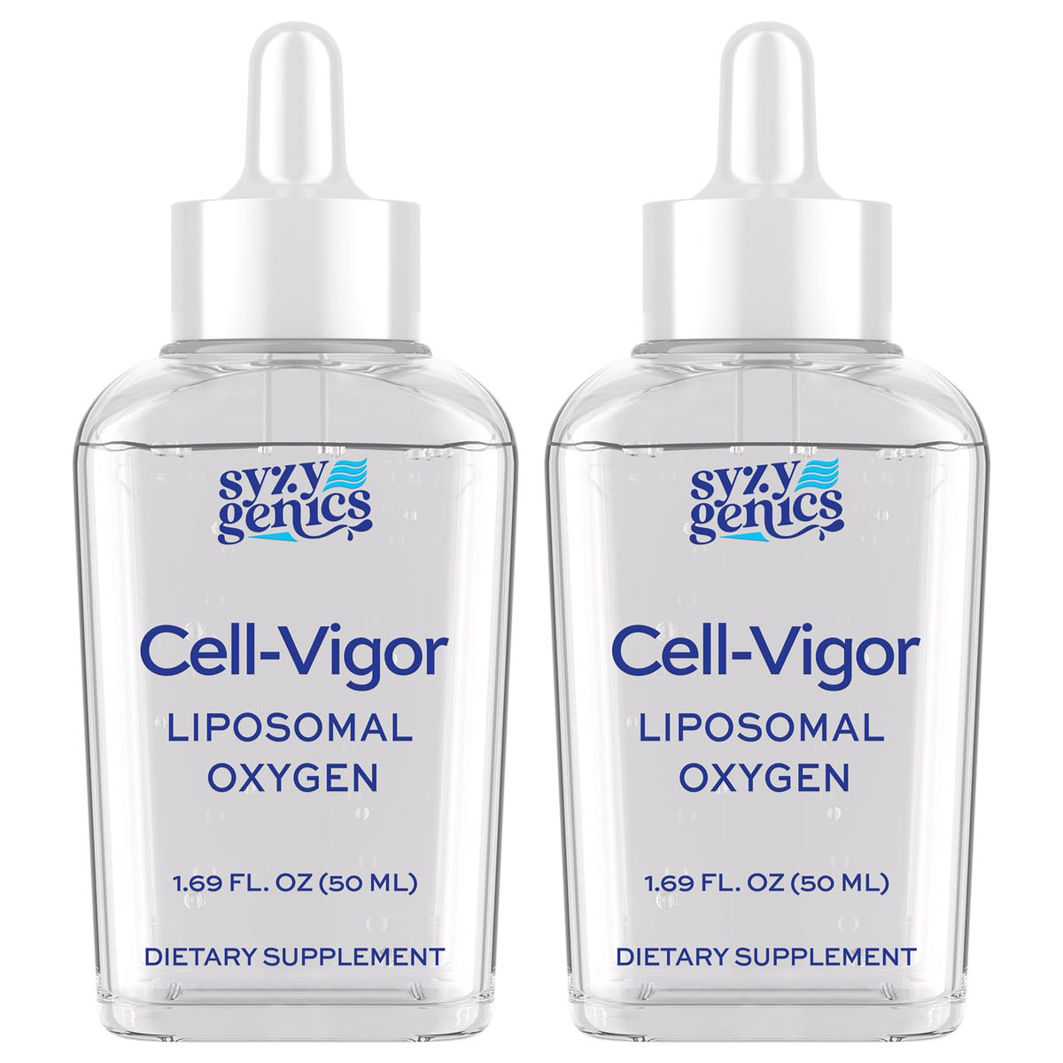 SYZY GENICS Oxygen Boost bottle showcases convenient daily energy support.