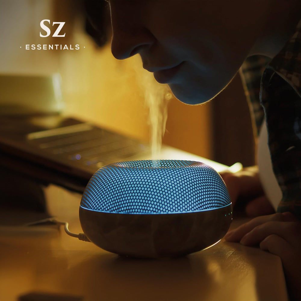Sz Essentials Blue Lotus candle-lit scene for serene ambience.