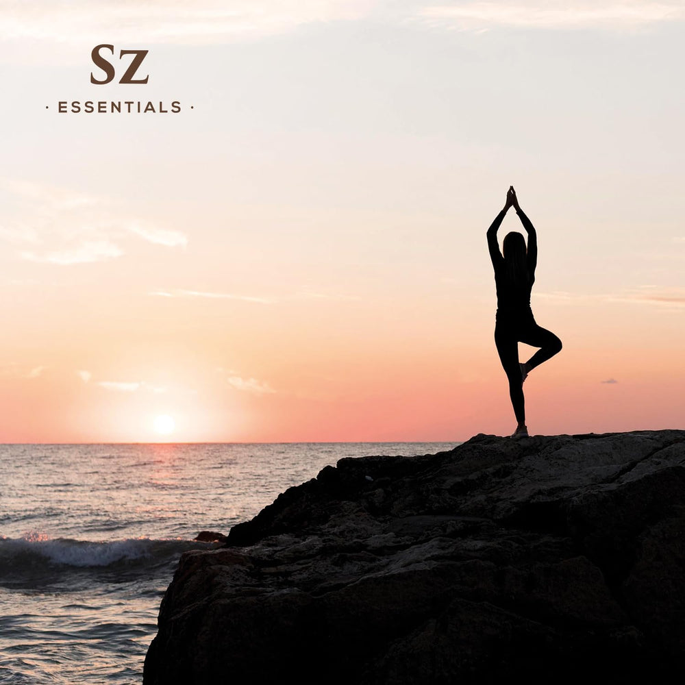 Close-up of Sz Essentials Meditation ingredients blend