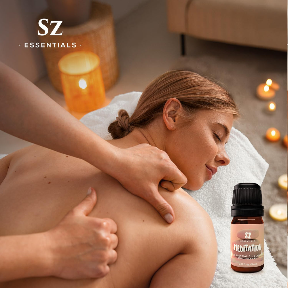 Skincare routine enhancement with Sz Essentials Meditation