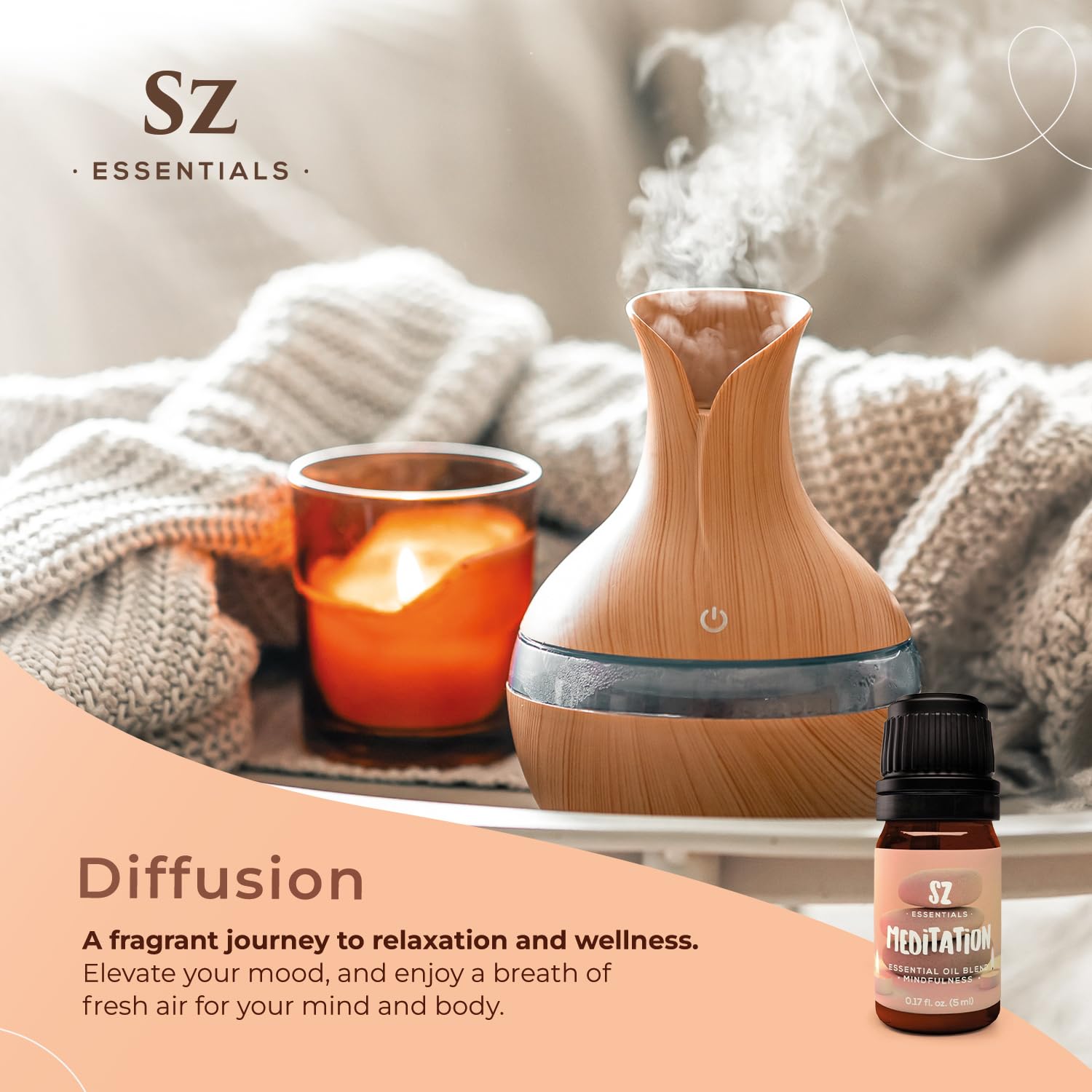Top and middle notes detail of Sz Essentials Meditation