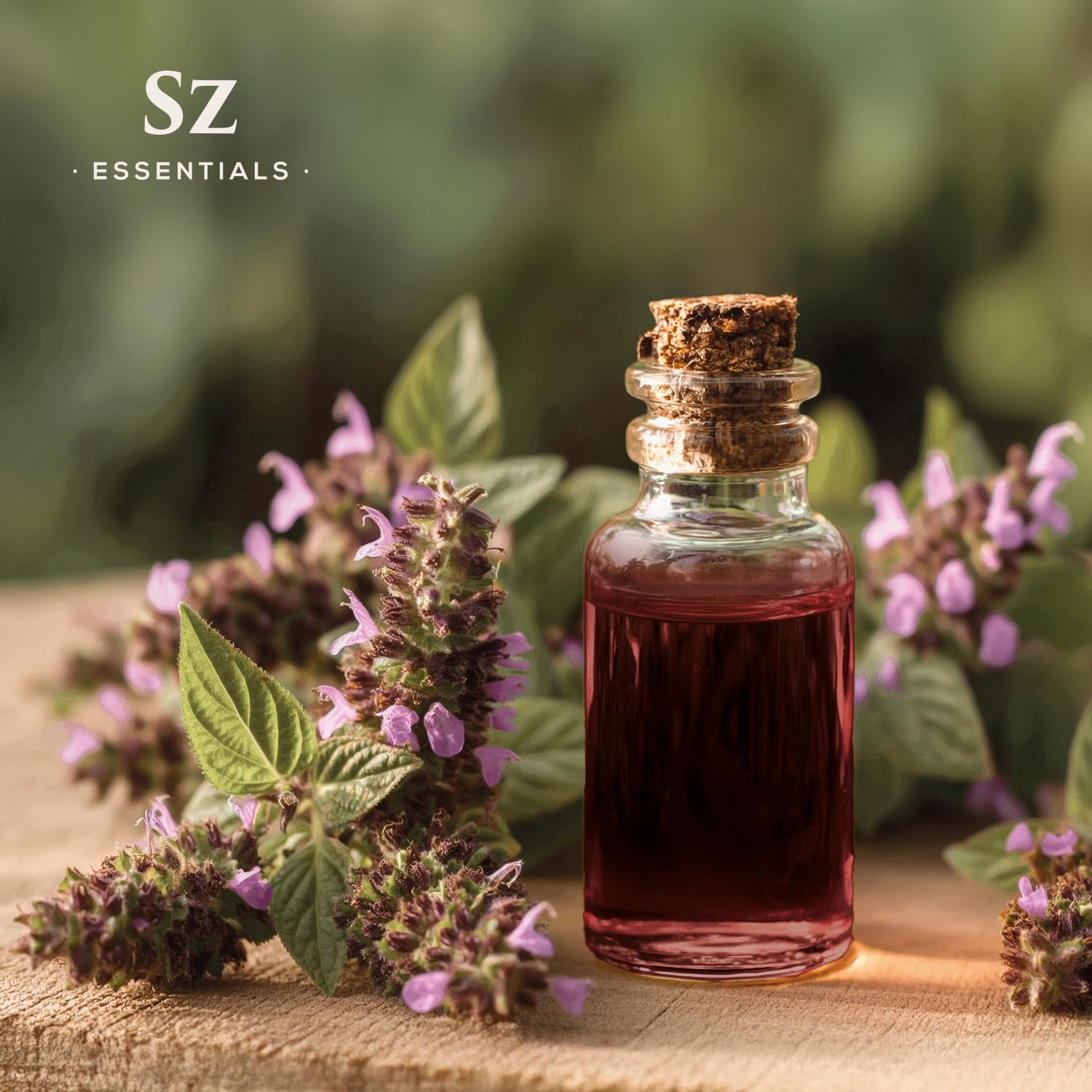 Sz Essentials Patchouli oil label highlights 100% pure essential oil.