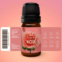 Sz Essentials Rose Absolute rose petals close-up highlighting a luxurious floral aroma.