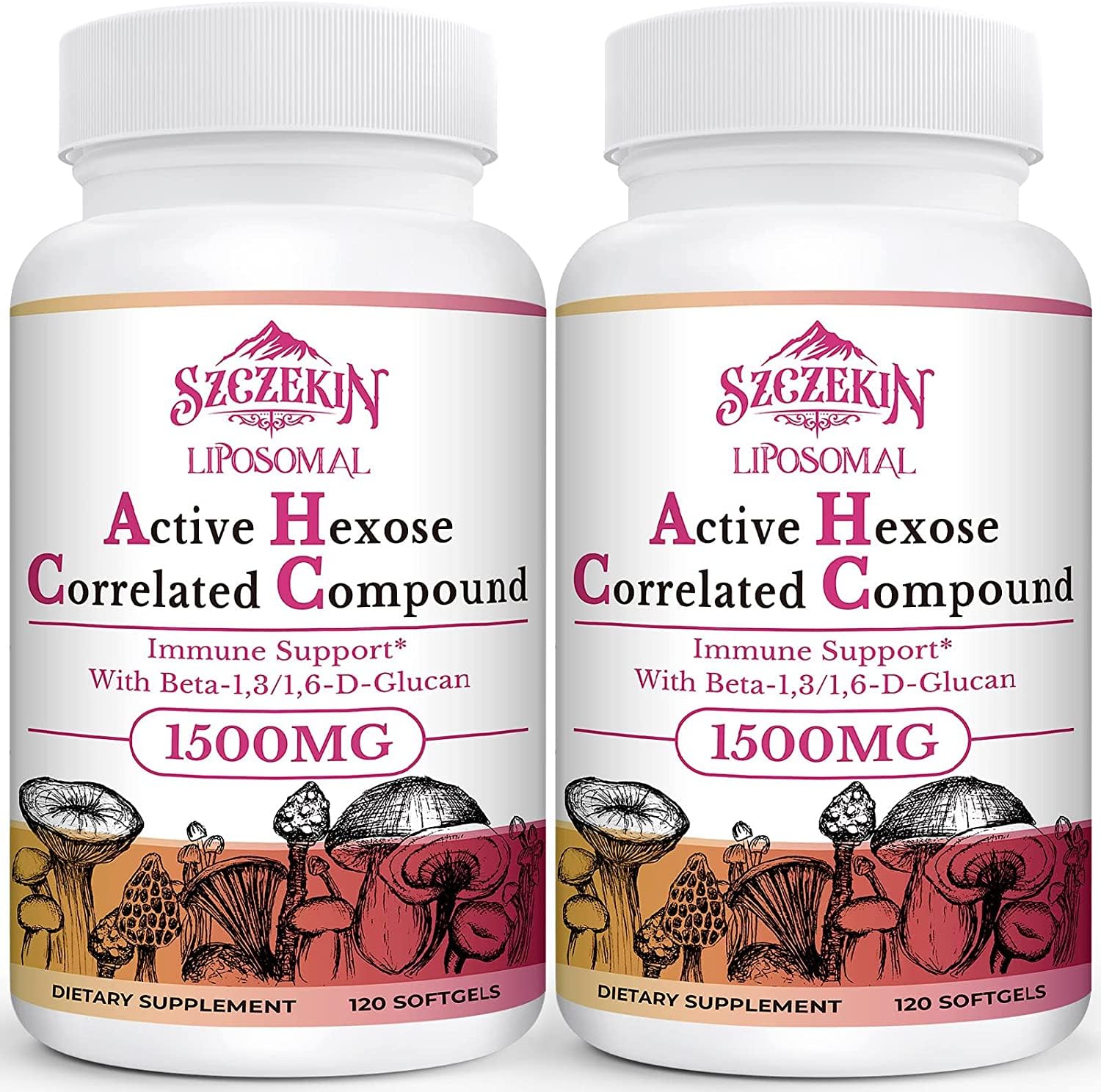 SZCZEKIN 1500mg liposomal softgels bottle for daily immune support.