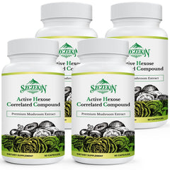 SZCZEKIN AHCC 1500mg bottle promoting immune support.