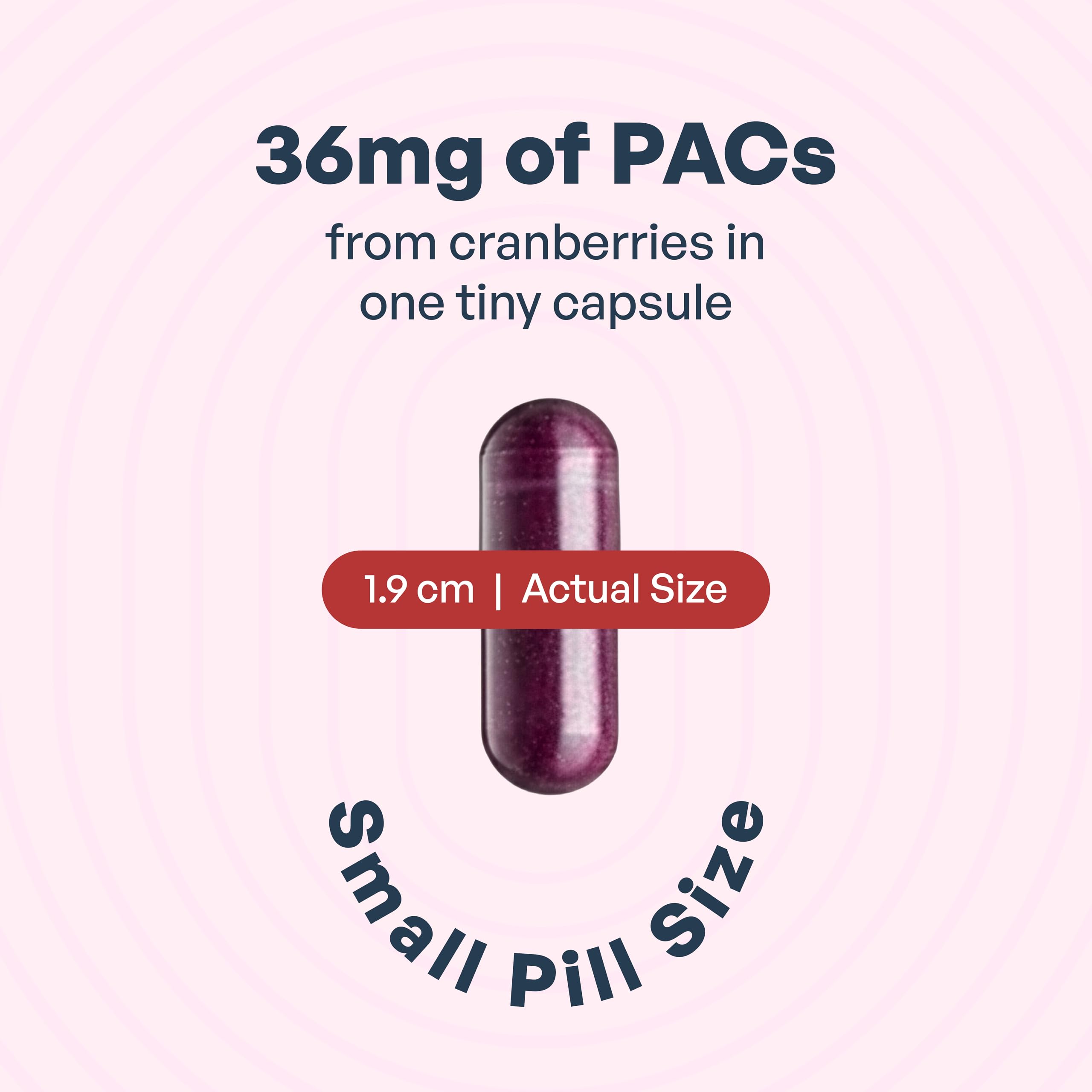 Szio+ Utiva Cranberry PACs label highlighting 36 mg PACs per serving.