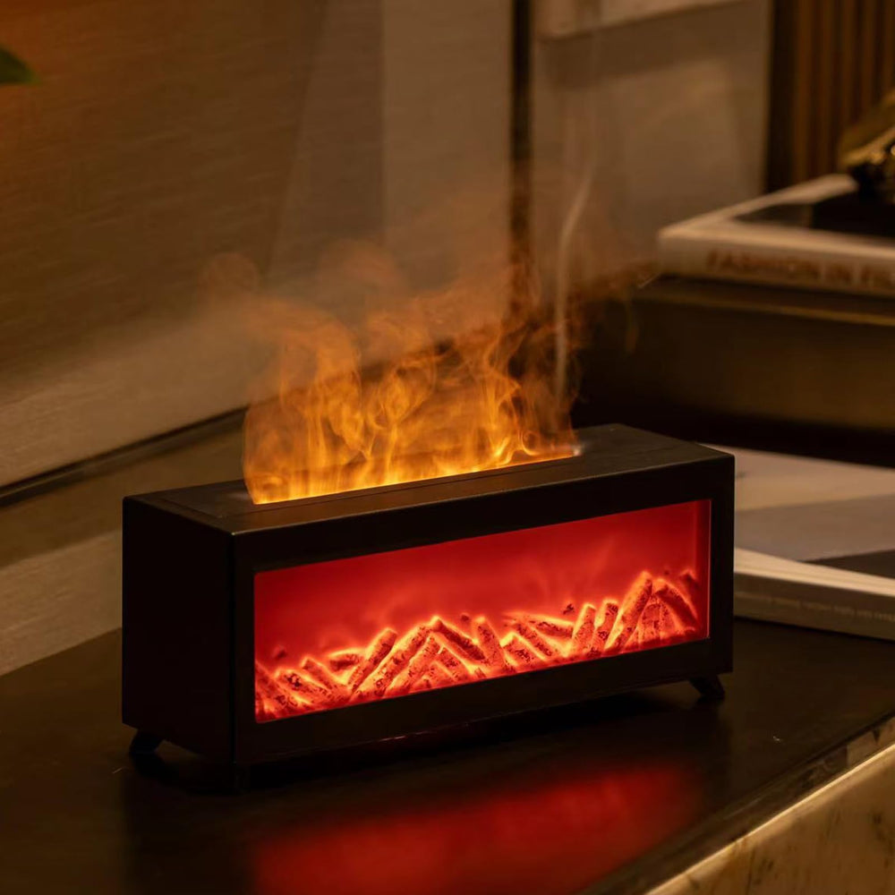 SZYKJDQY flame diffuser 220ml creates cozy ambience for bedrooms.