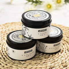 T-shin handmade soy wax candle with Rose and Green aroma for relaxation.