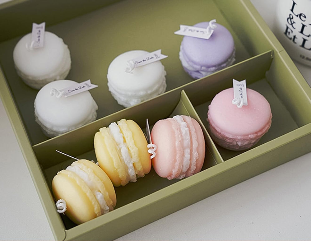Gift-ready packaging makes T-Shin macaron candle a thoughtful present.