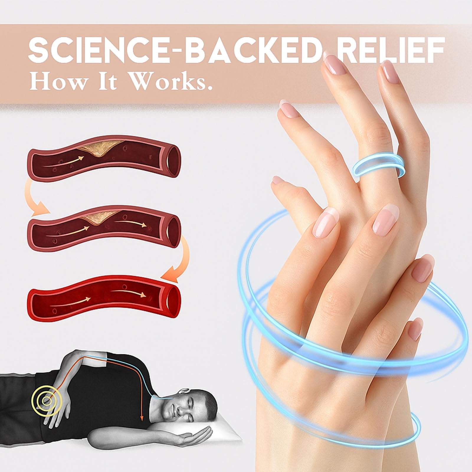 TACBSP Lymphatic Ring at bedtime suggests a soothing wind-down ritual.