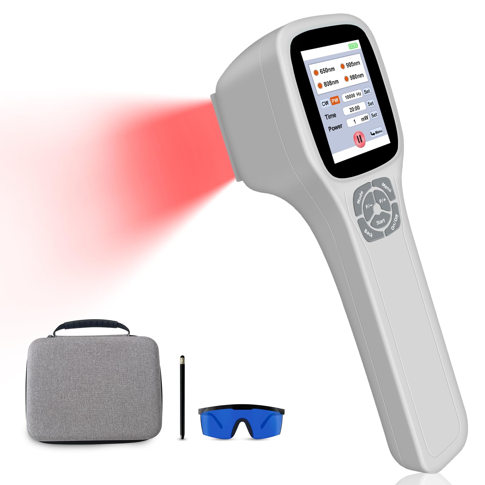 Tacbyz upgrade red light therapy device—handheld design for convenient pain relief.