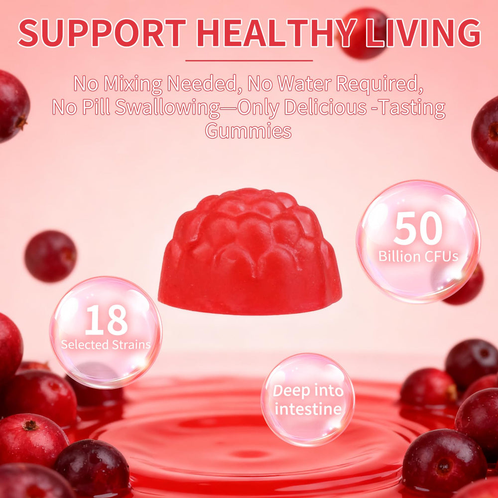 Taeci Cranberry Probiotic Gummies ingredients with vitamin C for daily resilience
