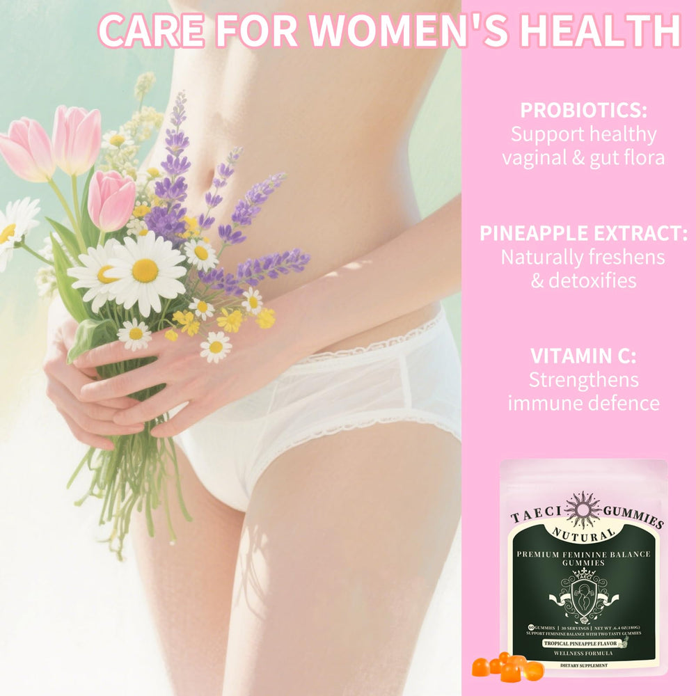 Taeci packaging highlights vegan and gluten-free formula with clean ingredients.