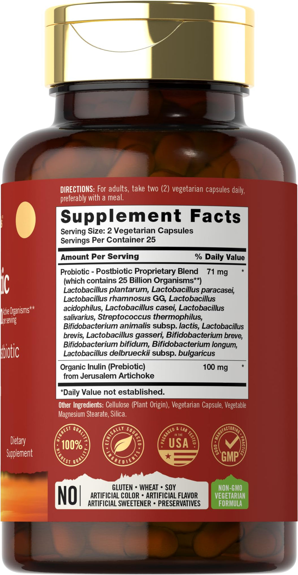 Tahoe Nutritionals probiotic capsules being poured for easy daily digestive support