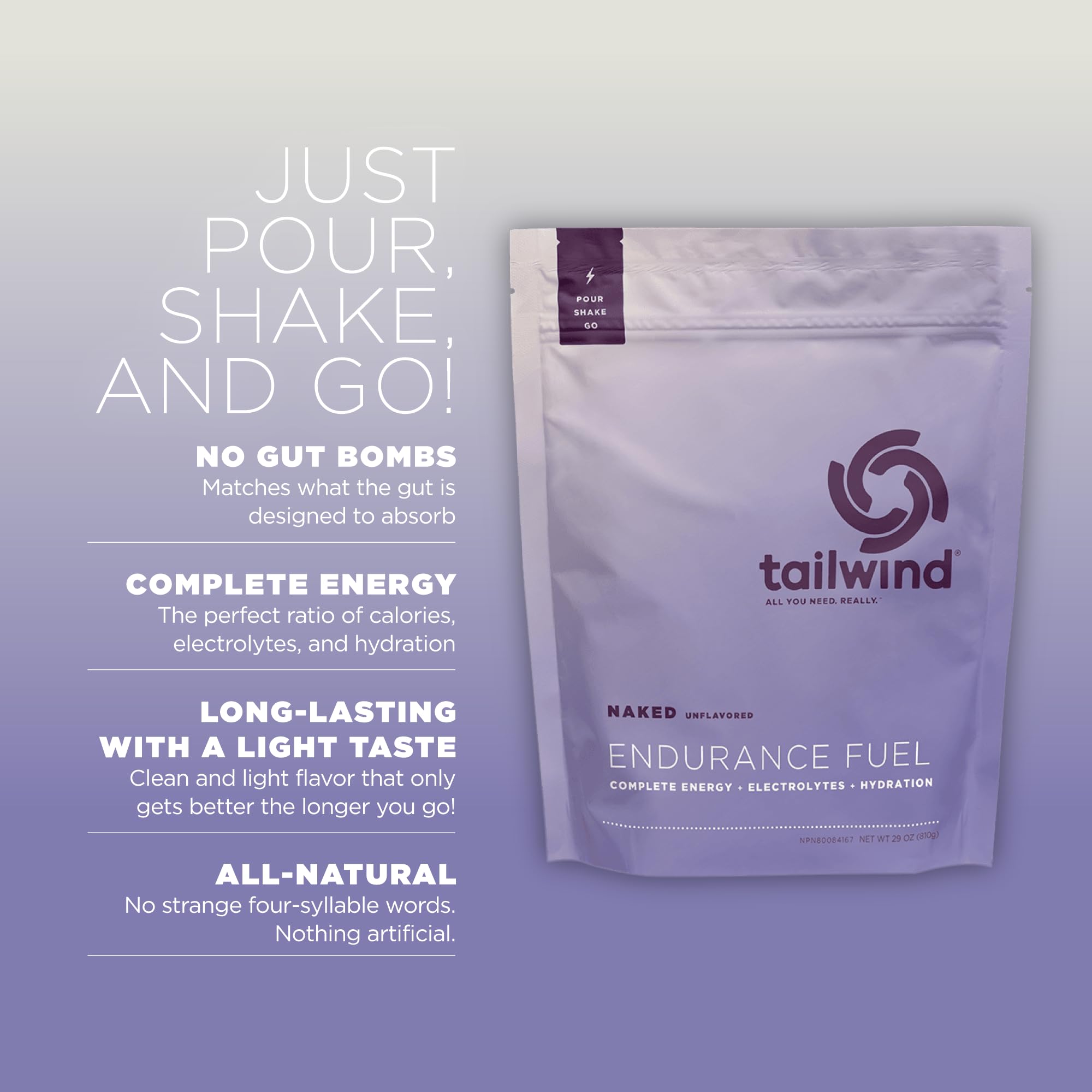 Closeup of Tailwind Endurance Fuel powder showing clean ingredients