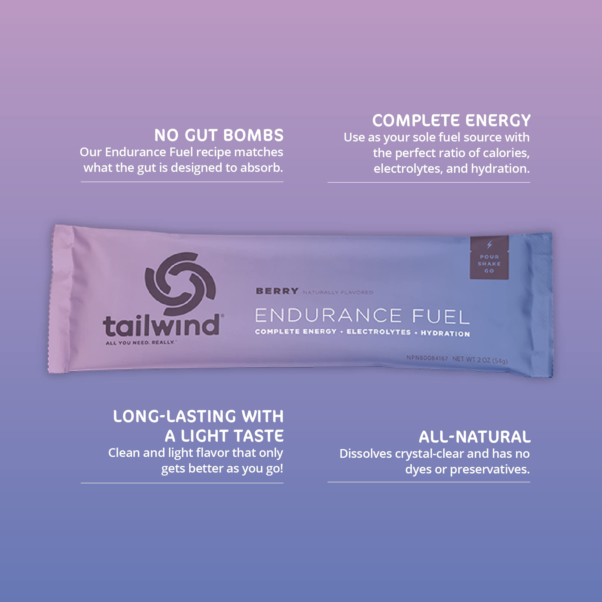 Tailwind Nutrition Endurance Fuel bottle-mixed glass shows ready-to-drink performance hydration