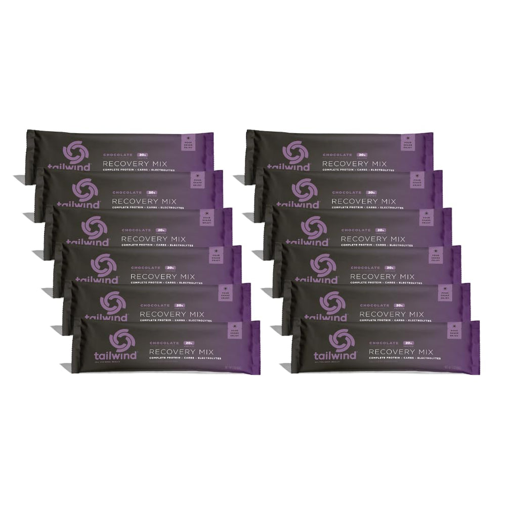 Tailwind Nutrition Recovery Mix bottle pour shows convenient post-workout hydration.