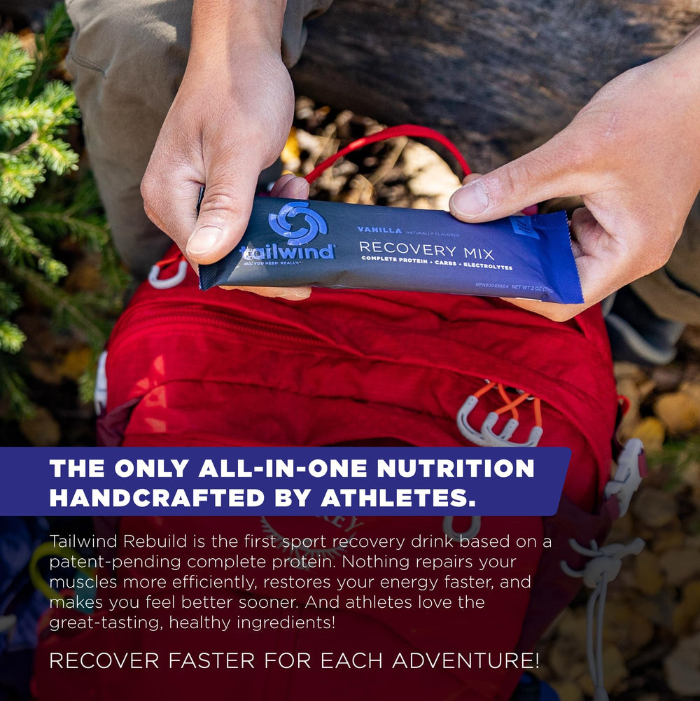 Tailwind Nutrition Recovery Mix gluten-free label reinforces safe post-workout options