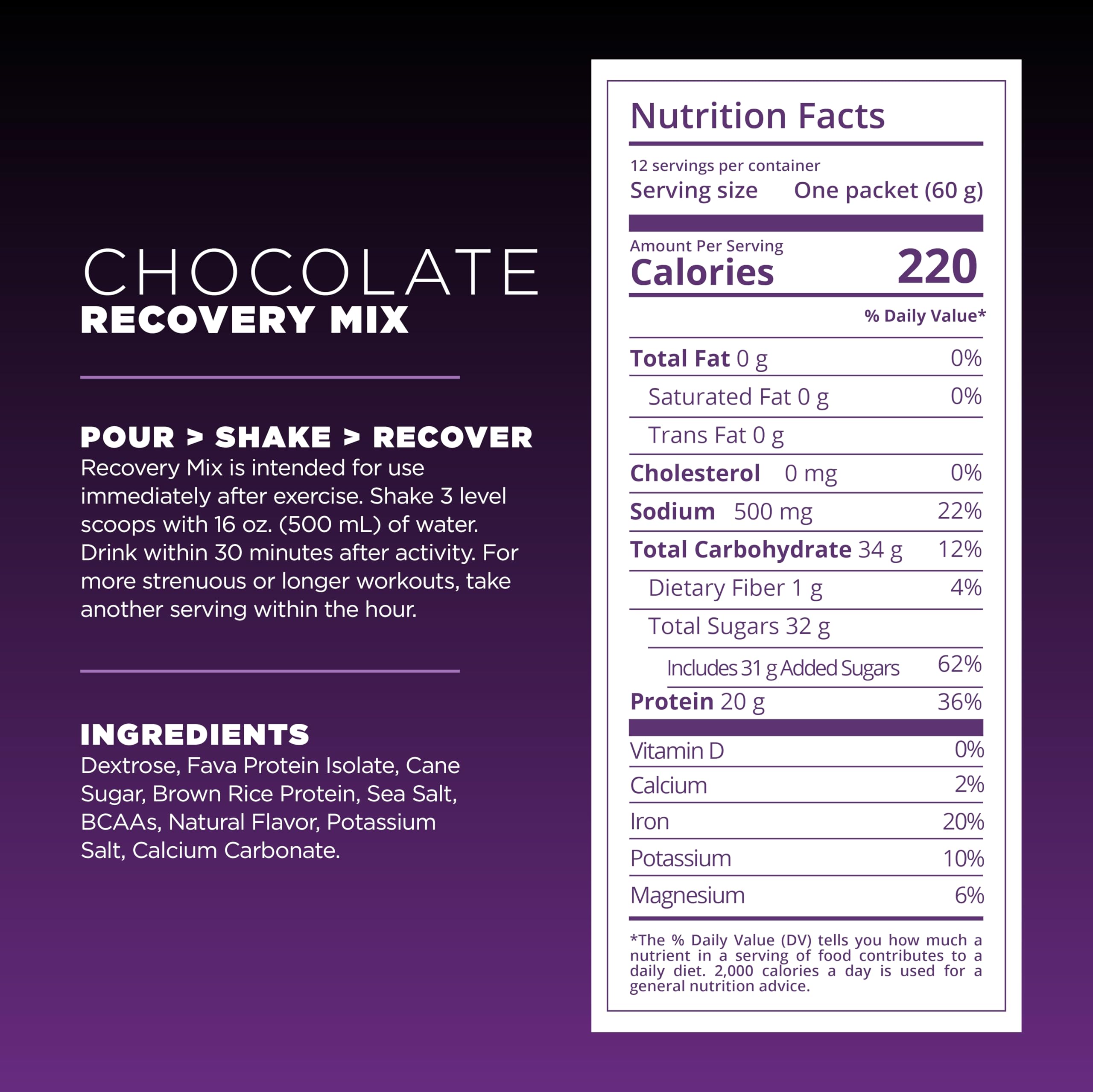 Tailwind Nutrition Recovery Mix label emphasizes gluten-free and non-GMO formula.