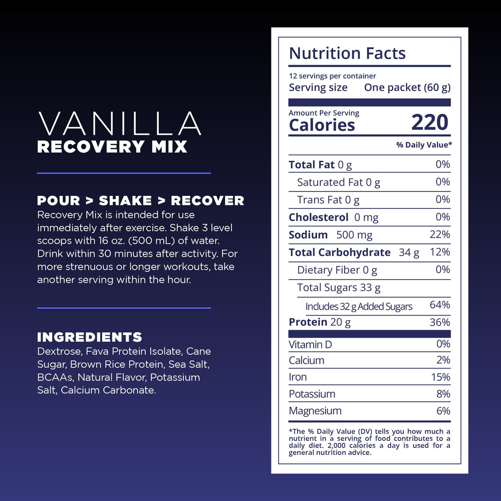 Tailwind Nutrition Recovery Mix vanilla spoon ready for quick recovery