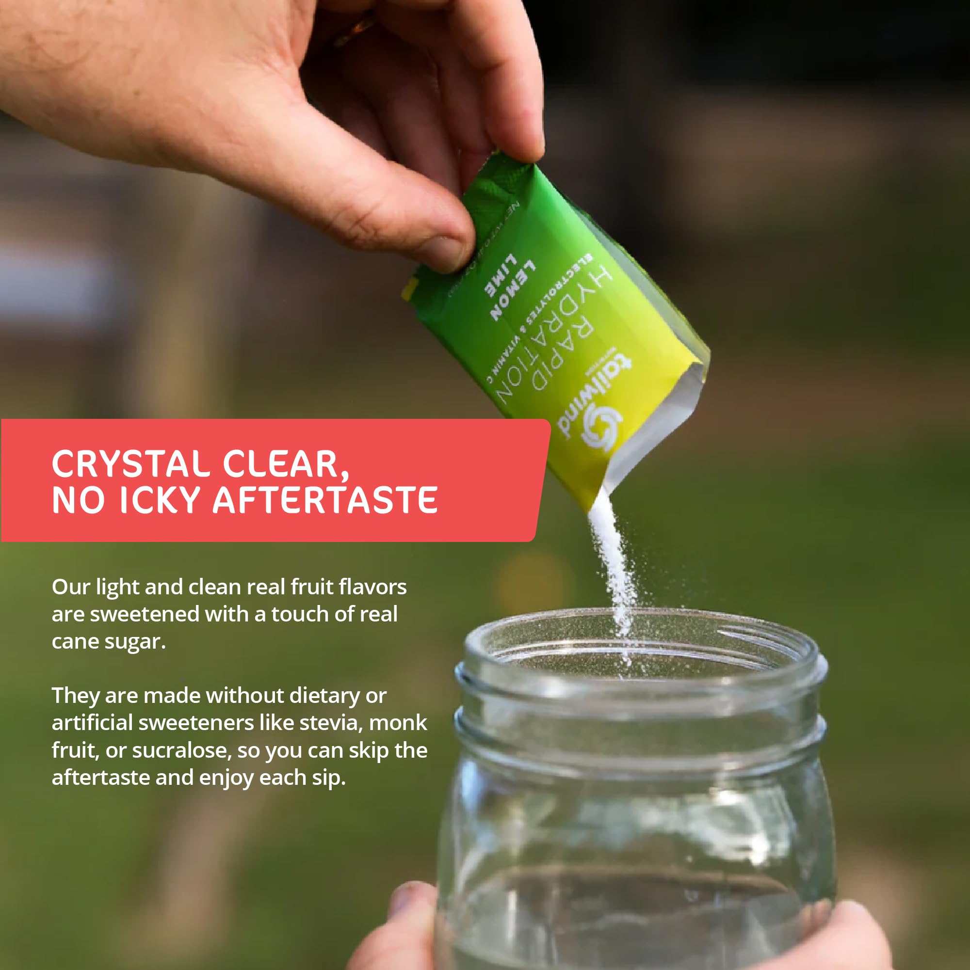 Tailwind Rapid Hydration powder shown with natural flavor and color.