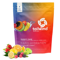 Tailwind Rapid Hydration orange sachet dissolving in water for quick electrolyte replenishment
