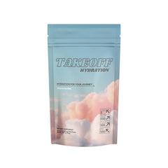 Takeoff Hydration Watermelon stick pack dissolves quickly for on-the-go flight hydration.