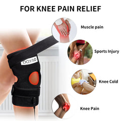 Talsafe knee wrap wearable in action around a knee joint for targeted relief.
