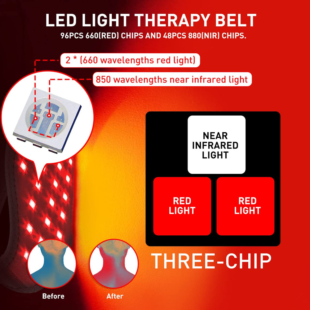 Talsafe neck wrap with 850nm infrared lights for deep tissue comfort