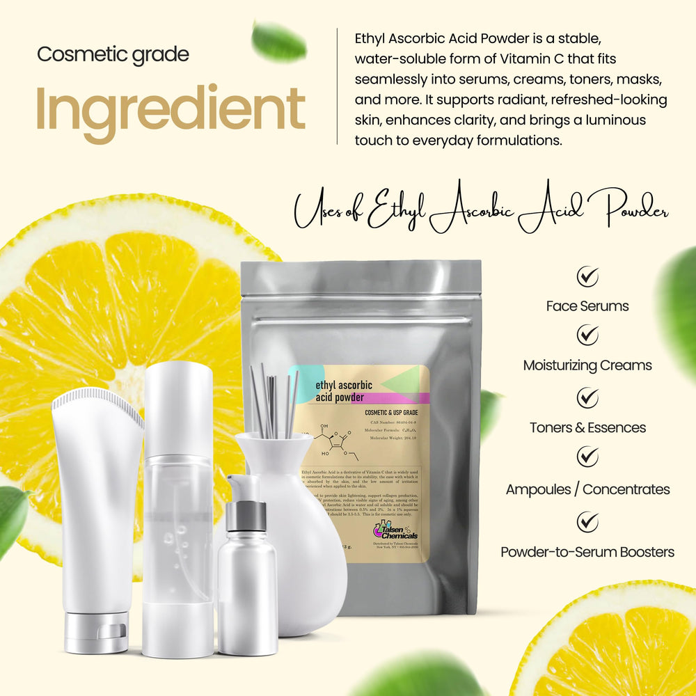 Talsen Chemicals Ethyl Ascorbic Acid Powder for cosmetic use.