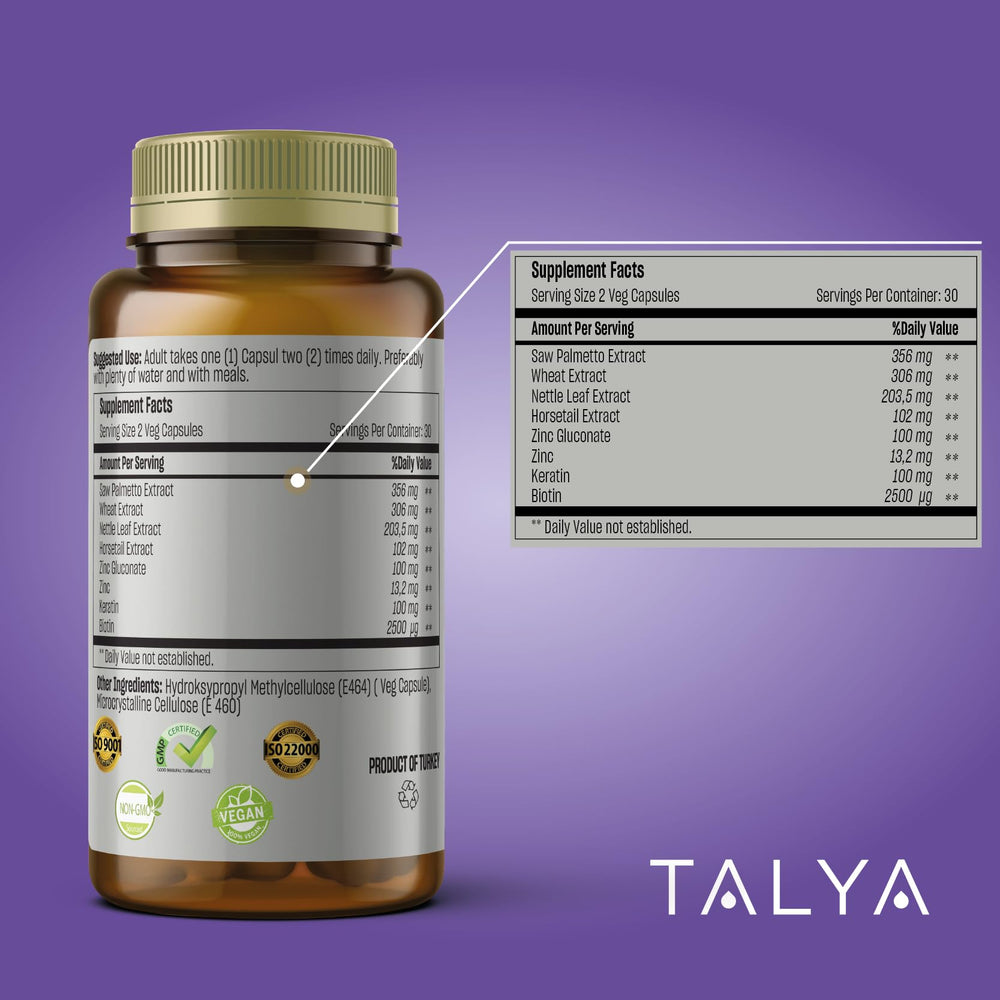 Talya Biotin lifestyle shot promoting healthy hair growth.