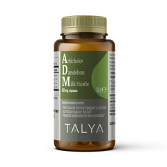 Talya Milk Thistle bottle with capsules for daily liver support.