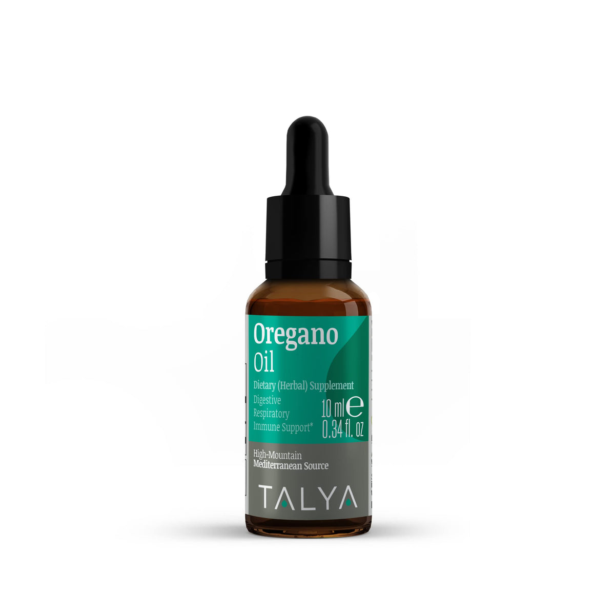 Talya Oregano Oil bottle shows Mediterranean origin and potency.