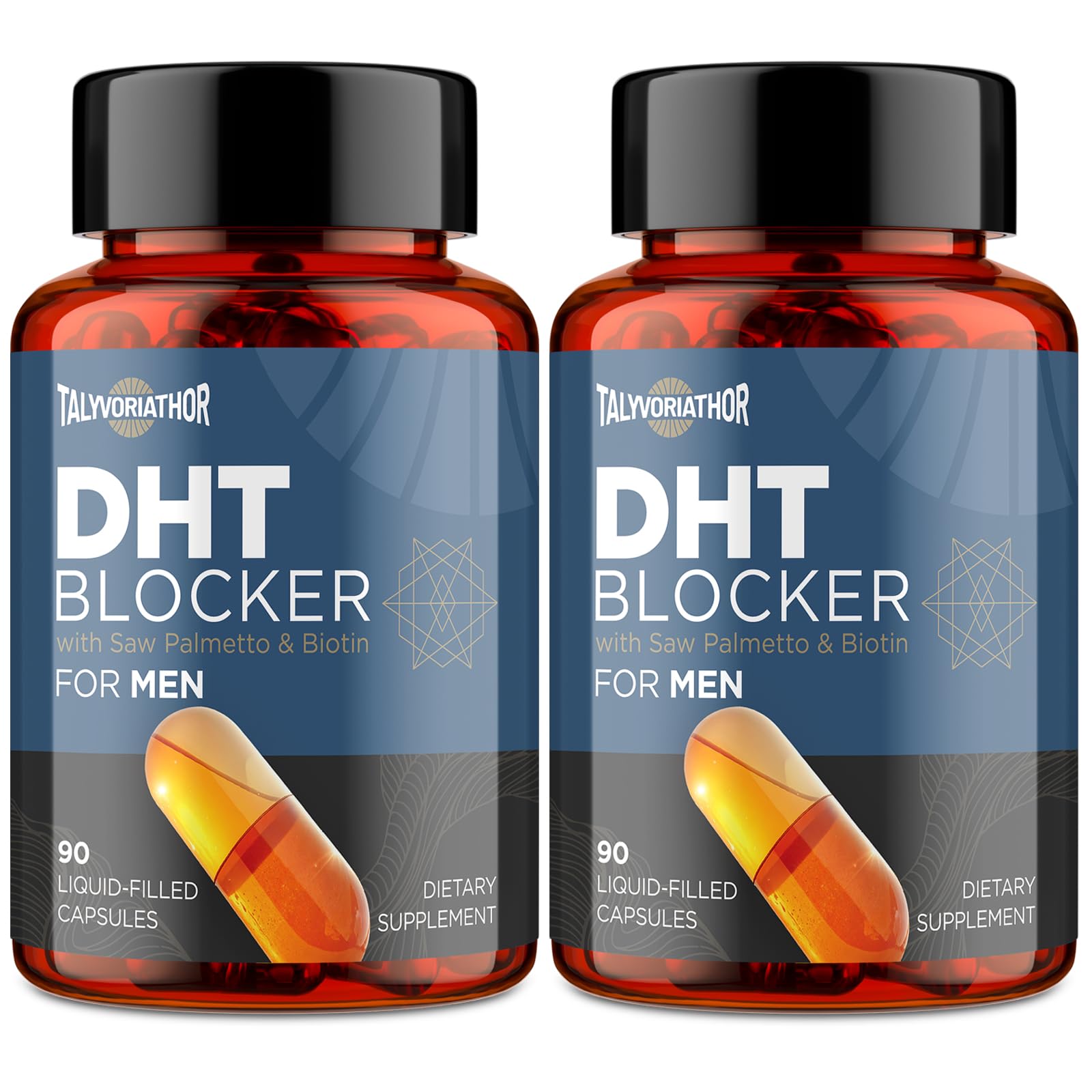 Talyvoriathor DHT Blocker bottle front showing the hair support formula for men