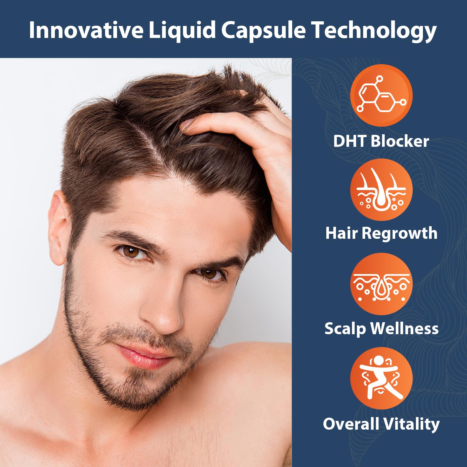 Talyvoriathor DHT Blocker with Saw Palmetto Biotin focus highlights nutrient-rich blend for hair support.