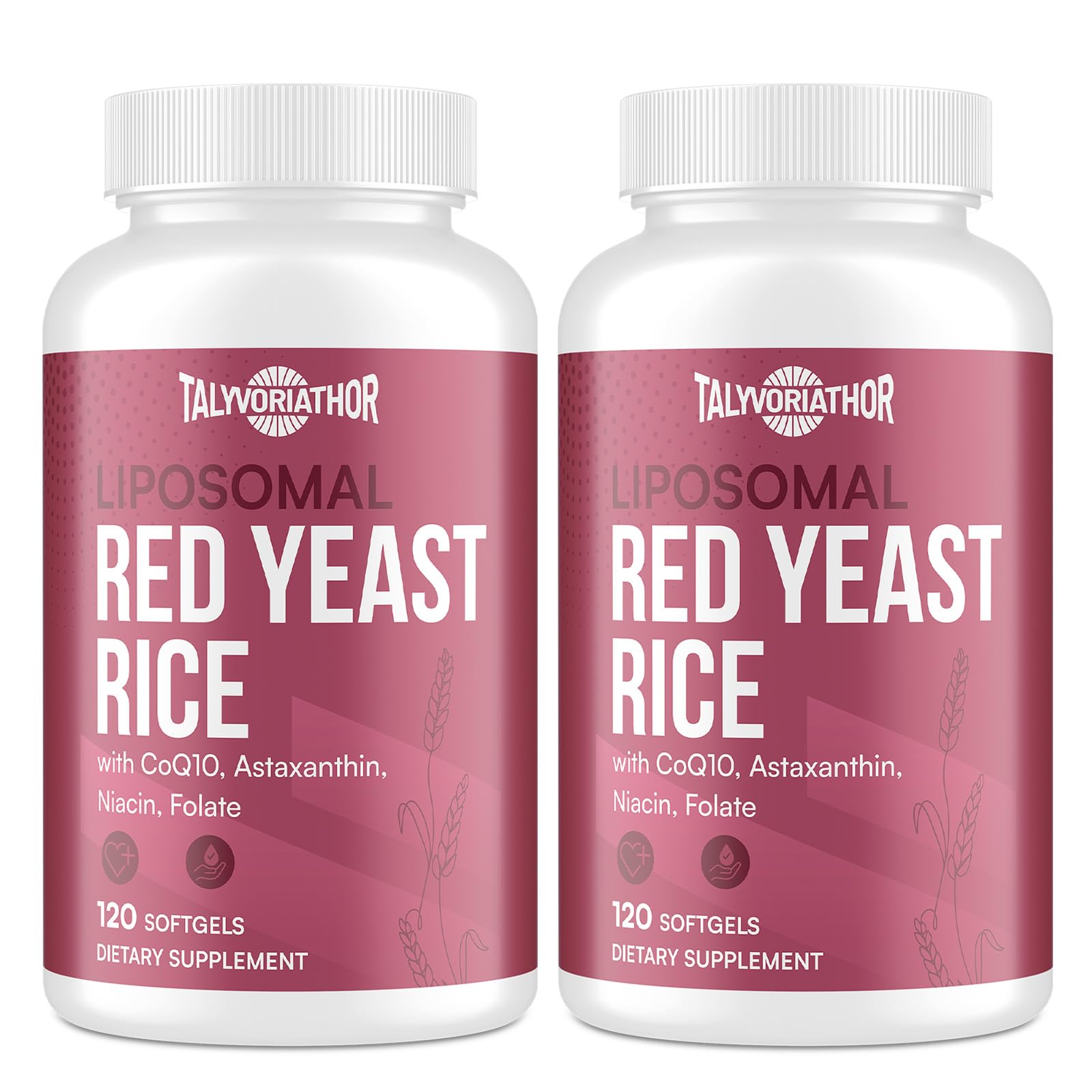 Talyvoriathor liposomal red yeast rice bottle highlighting enhanced absorption